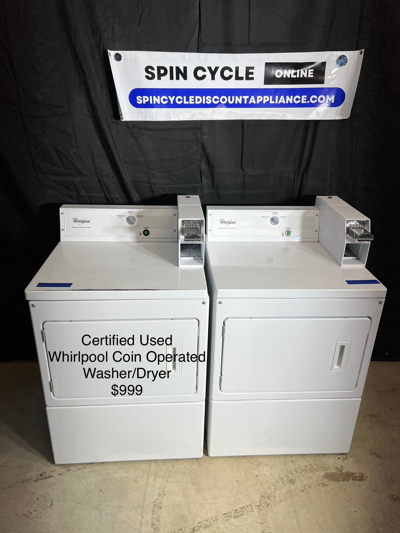 coin operated washer and dryer set