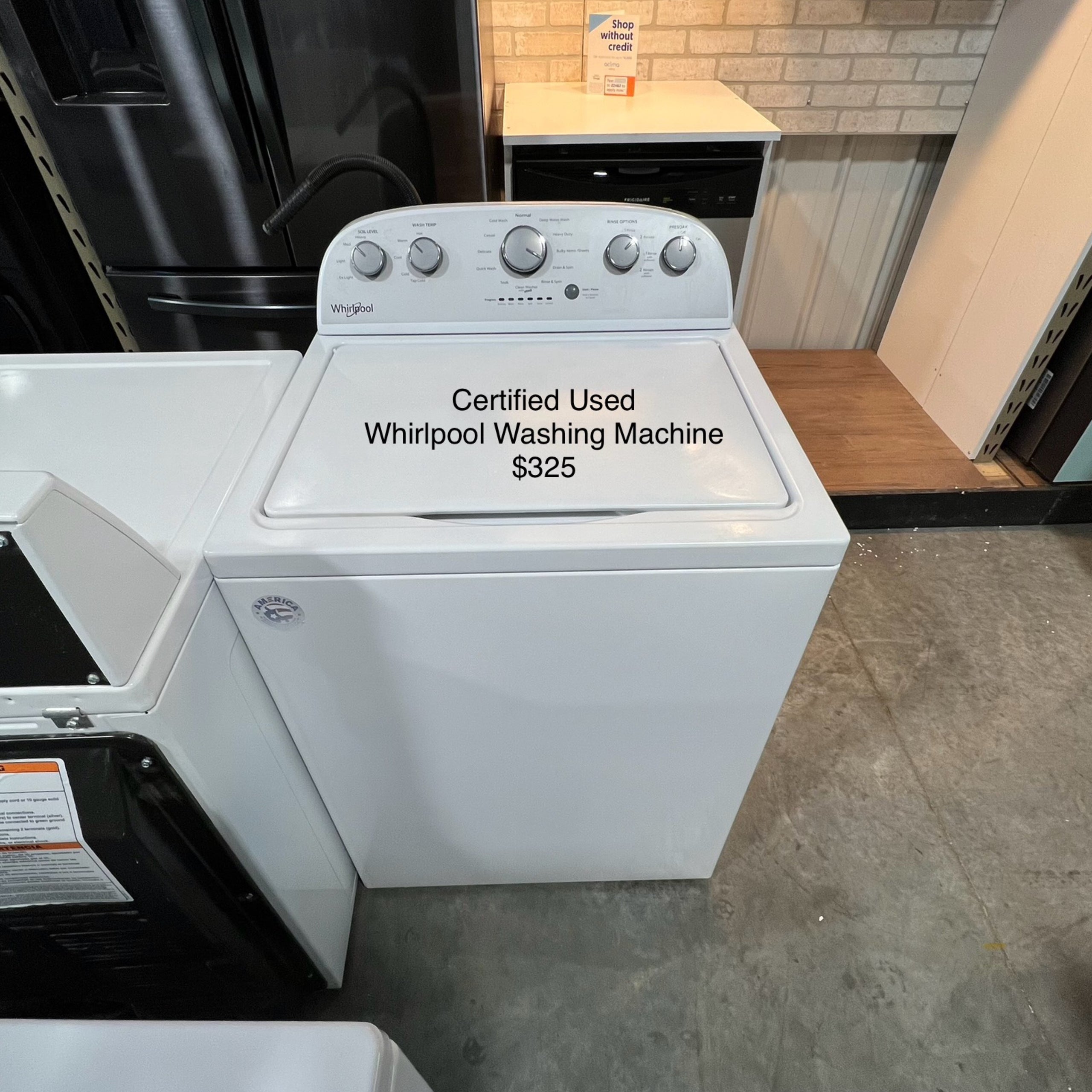 Certified used deals washer and dryer